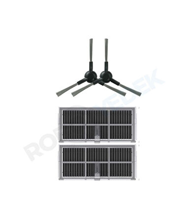 Dreame X30 Ultra Uyumlu Hepa Filtre ve Yan Fırça-4 Parça