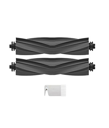 Dreame X30 Ultra Uyumlu Kauçuk Ana Fırça ve Temizleme Tarağı-3 Parça