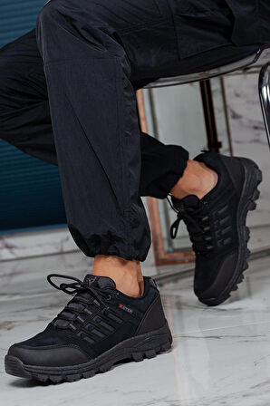 Günlük Siyah Erkek Bot Kürklü Fermuarlı ve Bağcıklı Burun ve Topuk Koruma 36-47 Numara x5-x6