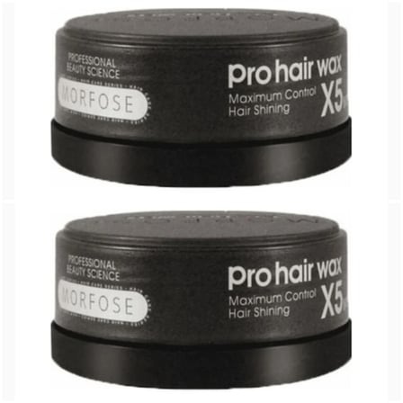 Morfose Pro Hair X5 Men Maximum Control Wax Siyah 2 x 150 ML
