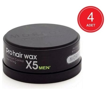 Morfose Pro Hair X5 Men Maximum Control Wax Siyah 4 x 150 ML