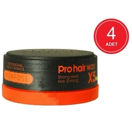  Morfose Pro Hair X5 Men Strong Hold Turuncu Wax 4 x 150 ML