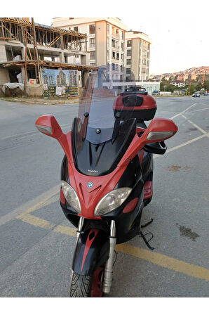 Piaggio X9 Siperlik Ön Cam 2004 2007 Model 59cm Açıkfüme Renkli 4mm