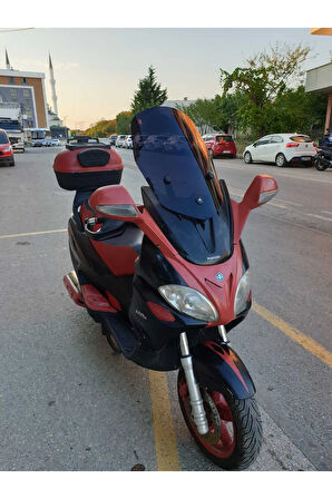 Piaggio X9 Siperlik Ön Cam 2004 2007 Model 59cm Siyah Renkli 4mm