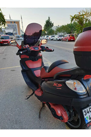 Piaggio X9 Siperlik Ön Cam 2004 2007 Model 59cm Siyah Renkli 4mm