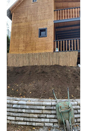 80CM Yükseklik X 100CM Genişlik Bambu Kamış Hasır Çit Dekoratif Bahçe Balkon ve Duvar Çiti .