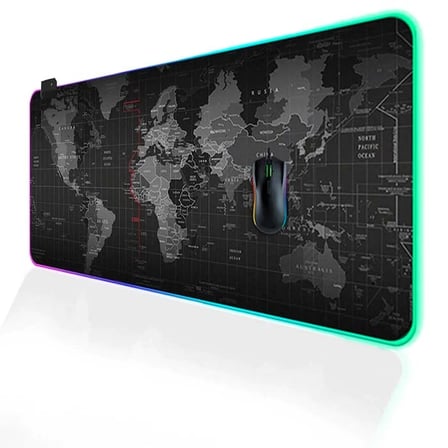 ALLY Dünya Desenli RGB Led Işıklı Oyuncu Mouse Pad 300*800*4MM-1852