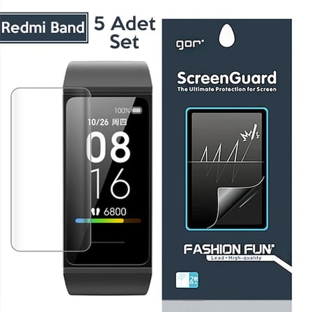 GOR Xiaomi Mi Band 5-4 Akıllı Bileklik Ekran Koruyucu  5 ADET SET-1852