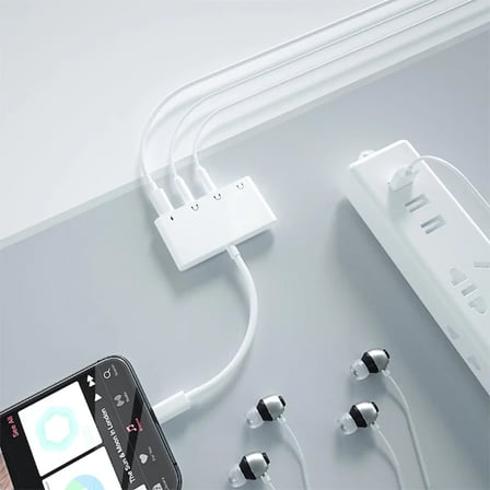 ALLY Andriod Usb Type C 4in1 Otg Ses Adaptörü Çift DC 3.5MM Jack-1852