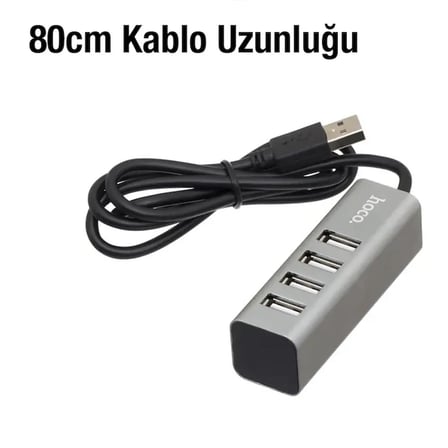 HOCO HB1 80cm Kablolu 4 Portlu USB Çoğaltıcı HUB Adaptör-1852