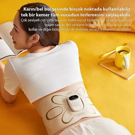 Ezere SlimBelt Pro EMS Isıtmalı Bel ve Karın Masaj + Egzersiz Kemeri – Dijital Ekranlı Şarjlı 3 Kademeli-1852