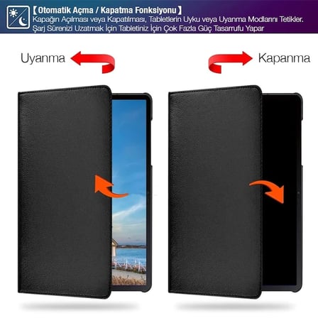 SM GalaxyTab S7 2020 12.4 (T970-T975-T976) 360 Derece Döner Standlı Kılıf-1852