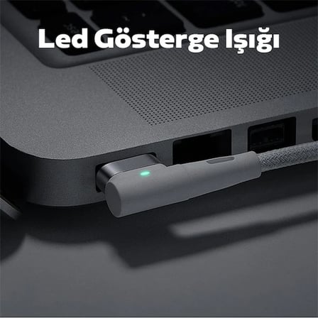 Baseus Zinc Manyetik L Uçlu 60W Macbook Hızlı Şarj Güç Kablosu 2m-1852