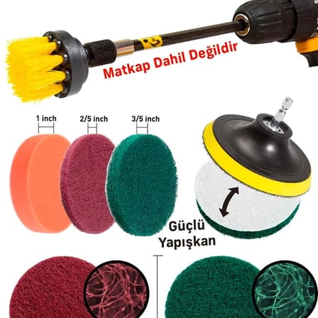ALLY 31 Parça Çok Amaçlı Ev Banyo ve Araç Matkap Ucu Temizlik Seti-1852