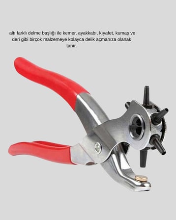Çok Fonksiyonlu Delik Açma Pensesi 2mm–4.5mm Ayarlı Metal Gövdeli