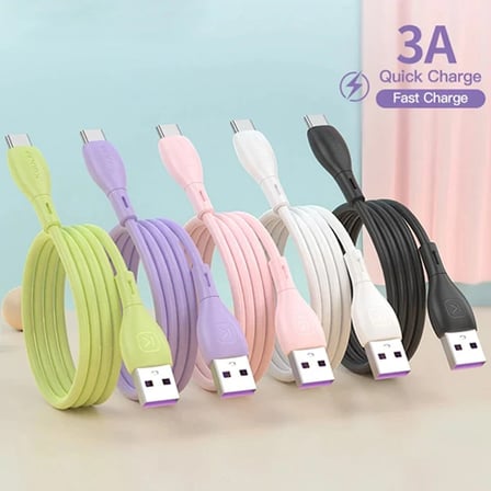 KUULAA Liquid Silicone USB Type C QC3.0 Hızlı Şarj Kablosu 1metre-1852