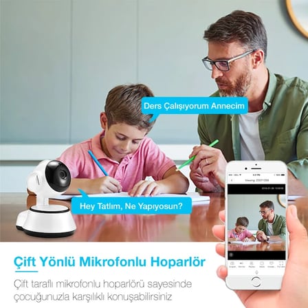 ALLY V380 1080P HD Gece Görüşlü Hareket Sensörlü WIFI Güvenlik Kamerası-1852