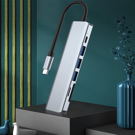 Ally 7in1 USB 3.1 HDMI 4K 30HZ 2K 1080P Type-C HUB Adaptör Dönüştürücü-1852