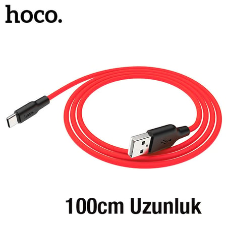 HOCO X21 Plus USB to Type-C 3A Silikon Hızlı Şarj ve Data Kablosu-1852