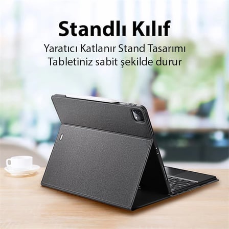 Dux Ducis iPad Pro 12.9 (2020/2021/2022) TK Series Kablosuz Bluetooth Klavye Touchpad Kılıf-1852