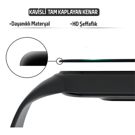Xiaomi Mi Watch Lite 3D Full Kavisli PMMA Cam Ekran Koruyucu-1852