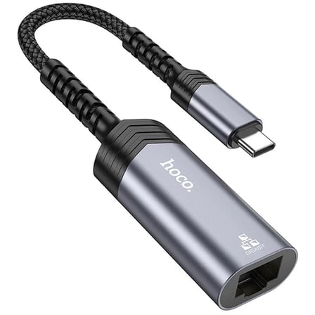 Hoco UA26 Type-c OTG RJ45 İnternet Adaptörü Dönüştürücü 1000 Mbps-1852
