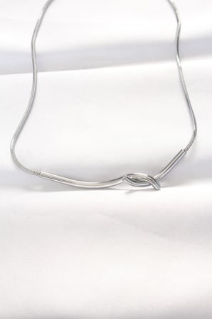 316L Çelik Silver Renk Kolye -1492