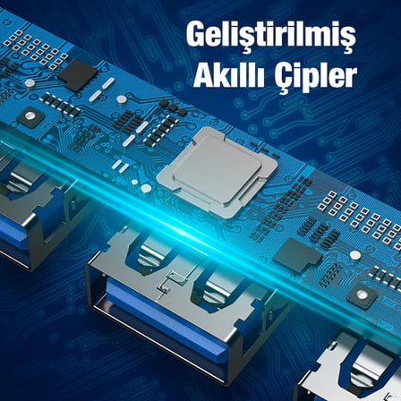 ALLY A-807 5in1 Type-C + USB Girişli USB 3.0 Çoğaltıcı Hub Adaptör-1852