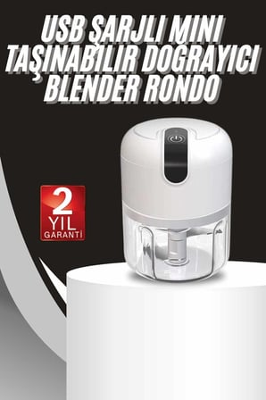 Mini Doğrayıcı Rondo Taşınabilir Mini El Blender Paslanmaz Çelik