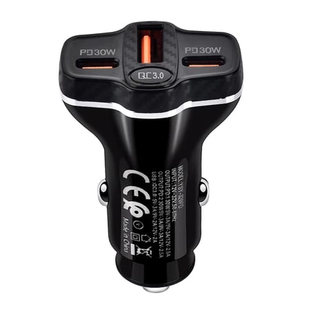 ALLY PD62 2xType-C + USB 78W Araç Çakmaklık Hızlı Şarj Aleti Araç Şarjı-1852