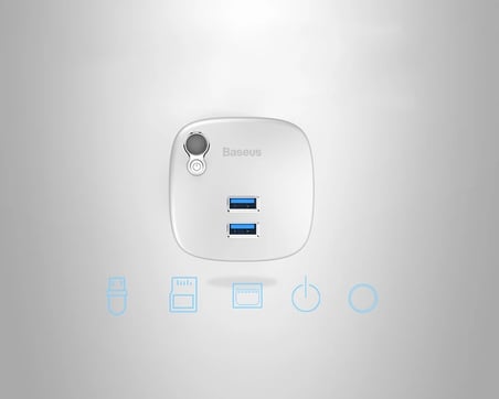 Baseus Çok Fonsiyonlu Notebook Adaptörü Hub Dual USB 3.0 RJ45 TF/SD-1852