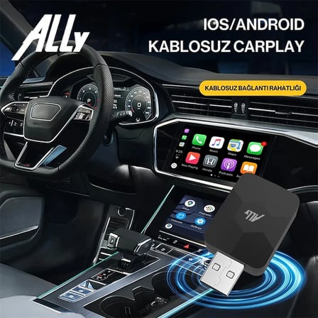 ALLY Kablosuz Car Play Adaptörü Apple Ve Android Cihazlar Için Wireless Carplay Çevirici-1852