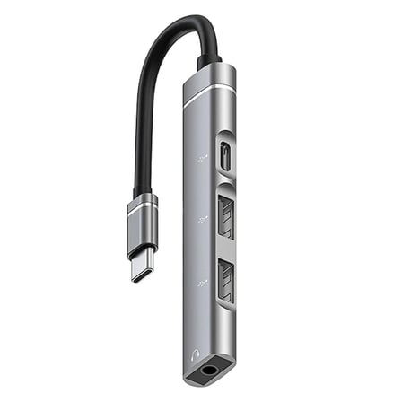ALLY 4in1 Type-C+3.5mm+USB Girişli Çoğaltıcı Adaptör Çevirici Hub-1852