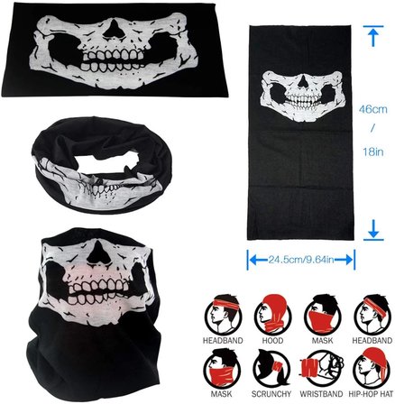 Motorcu Boyunluk Baf Buff Bandana - 25X48 Cm Model 7