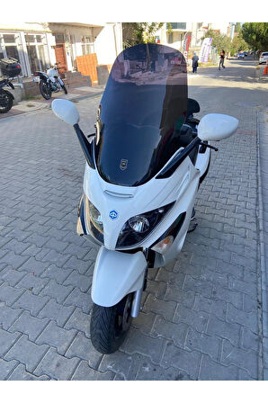 Piaggio X Evo Siperlik Ön Cam 2009 2015 Model 58cm Siyah Renkli 4mm
