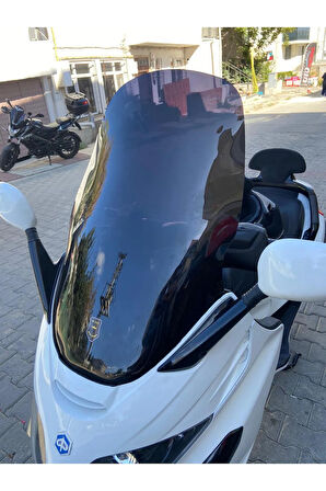 Piaggio X Evo Siperlik Ön Cam 2009 2015 Model 58cm Siyah Renkli 4mm