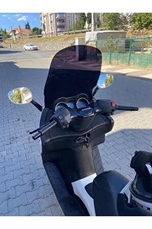 Piaggio X Evo Siperlik Ön Cam 2009 2015 Model 58cm Siyah Renkli 4mm