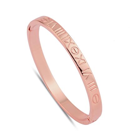 Roma Rakamlı Cartier Model Kelepçe Rose Renk - 224