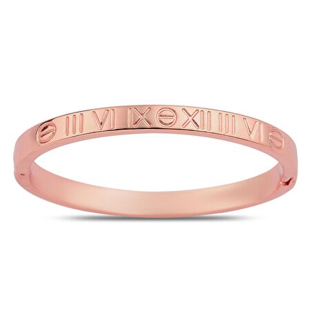 Roma Rakamlı Cartier Model Kelepçe Rose Renk - 224