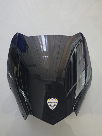 MOTOCAM Yamaha Xmax 250 Siperlik Ön Cam 2011-2013 Model 36cm Siyah Renkli 4mm SPORTİF