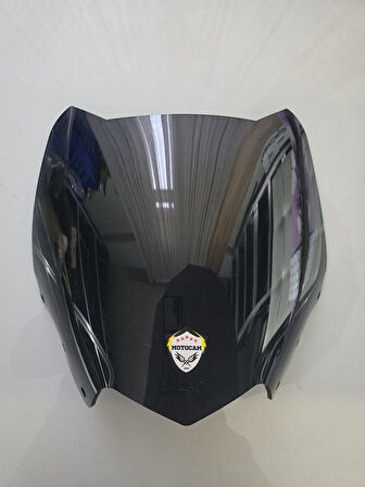 MOTOCAM Yamaha Xmax 250 Siperlik Ön Cam 2011-2013 Model 36cm Siyah Renkli 4mm SPORTİF