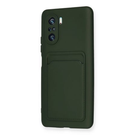 Xiaomi Mi 11i Kılıf Kelvin Kartvizitli Silikon - Koyu Yeşil