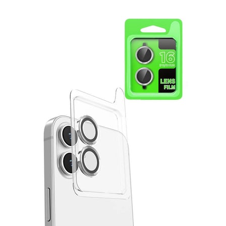 Apple İphone 16 Plus Raze Metal Kamera Lens - Beyaz