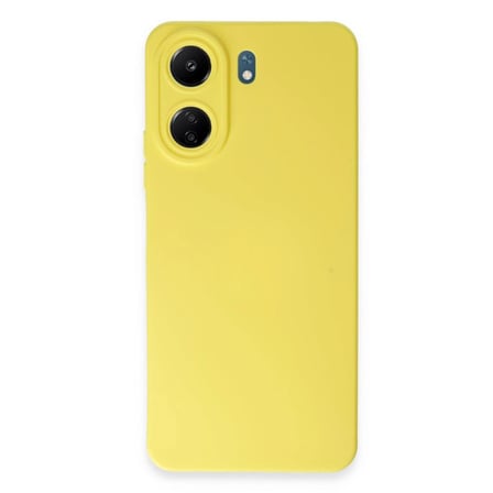 Xiaomi Redmi 13c Kılıf Nano İçi Kadife Silikon - Sarı