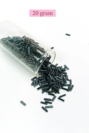 Uzun Boru Kesme Boncuk Çap 2mm Uzunluk 10 mm - 20 Gram - Koyu Yeşil - BNC227