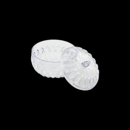 Kapaklı Şeffaf Yuvarlak Mika Şekerlik