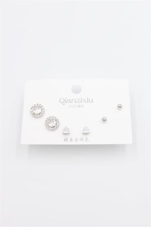 Çoklu Set Küpe - Gümüş
