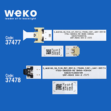 6810 37477X7 37478X7 V7DU-580DCA/B 14 ADET LED BAR