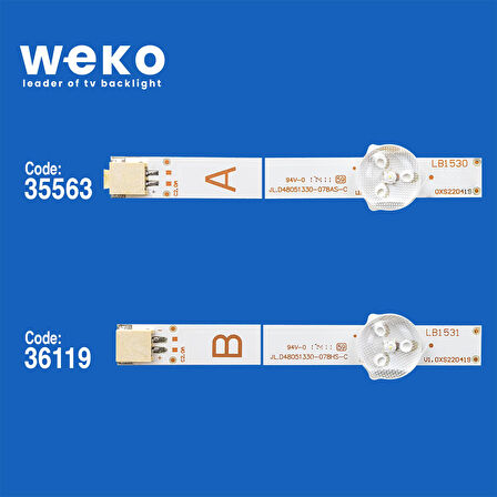 5340 35563X4 36119X2 JL.D48051330-078AS-C/HS-C 6 ADET LED BAR