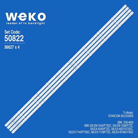 5822 36627X4 JS-D-JP50DM-A101EC 80510) E50DM1000/FHD 4 ADET LED BAR 6V